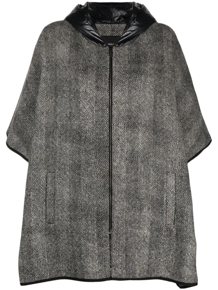 Fabiana Filippi Checked wool cape - Black Cover