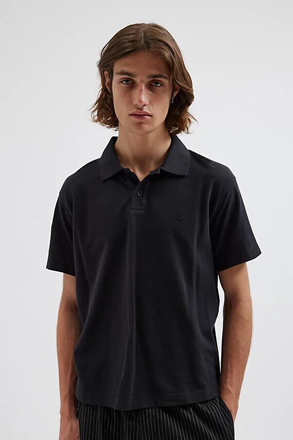 Standard Cloth Lightweight Short Sleeve Polo Tee in Black Cover