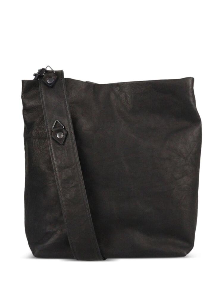 Yohji Yamamoto embellished leather shoulder bag - Black Cover