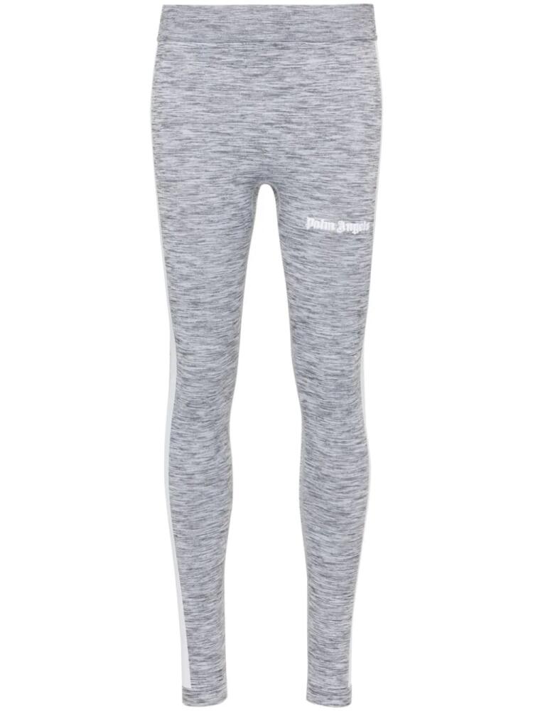 Palm Angels embroidered-logo performance leggings - Grey Cover