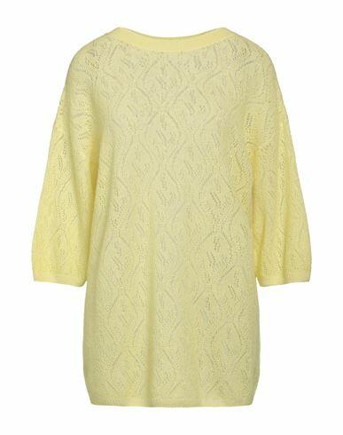 Malo Woman Sweater Yellow Cashmere, Linen, Polyamide Cover