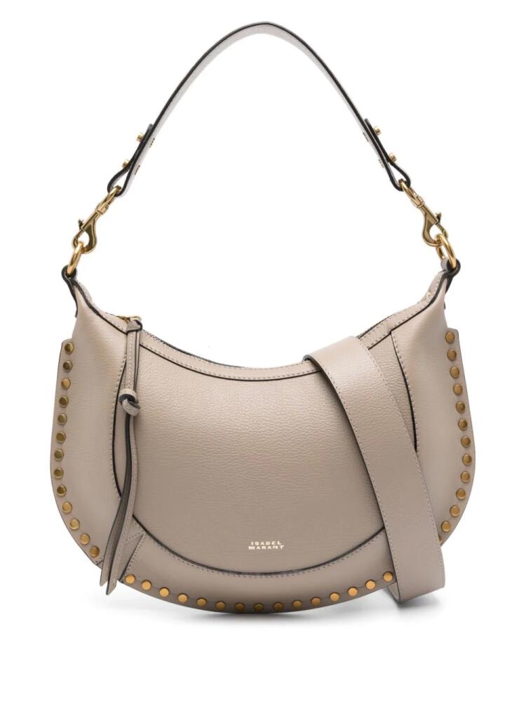 ISABEL MARANT Oskan stud-embellished shoulder bag - Neutrals Cover