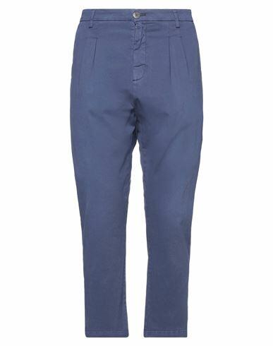 Aglini Man Pants Midnight blue Cotton, Elastane Cover