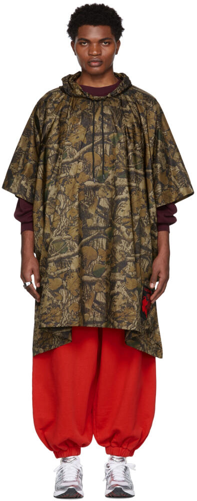 LU'U DAN SSENSE Exclusive Taupe Camo Cape Cover