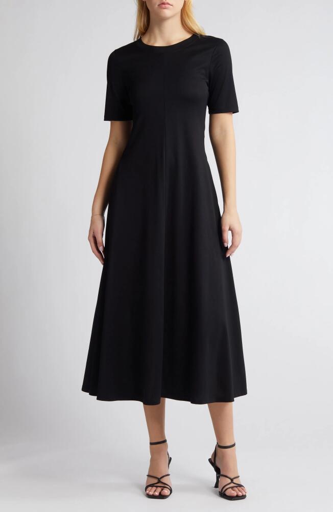 RUE SOPHIE Hailey Cotton Blend T-Shirt Dress in Black Cover