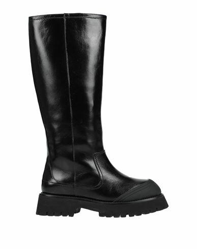 Malìparmi Woman Boot Black Soft Leather Cover