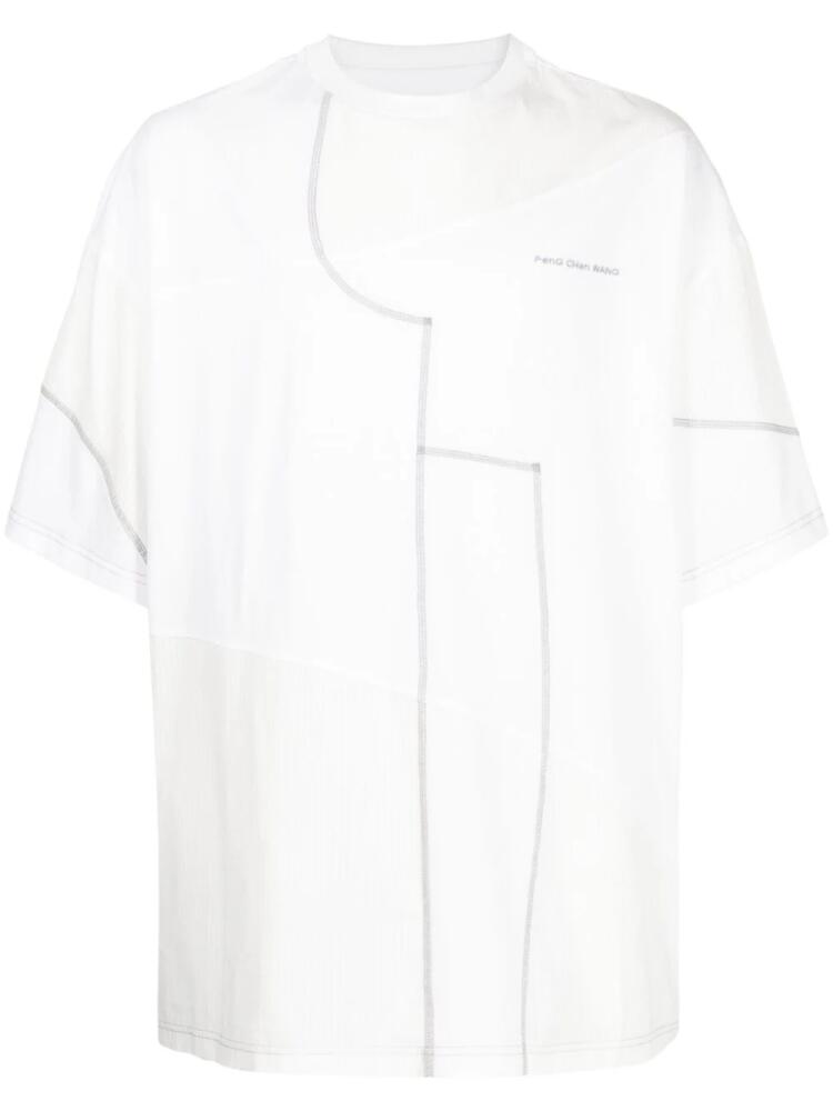 Feng Chen Wang panelled cotton T-shirt - White Cover