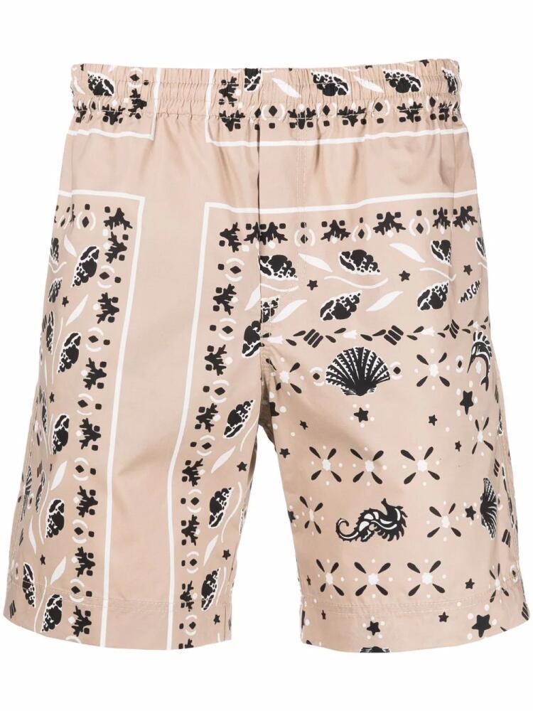 MSGM paisley print shorts - Neutrals Cover