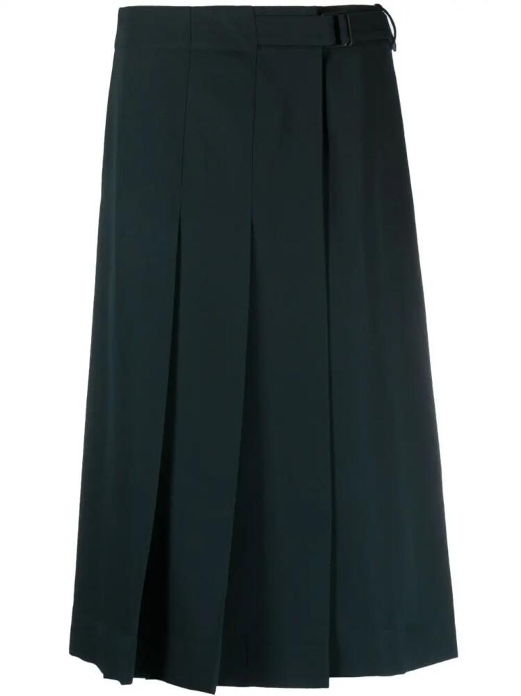 LEMAIRE pleated wool wrap skirt - Black Cover