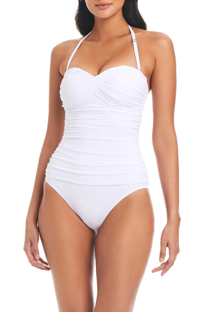 Rod Beattie Kore Twist One-Piece Swimsuit in White Cover