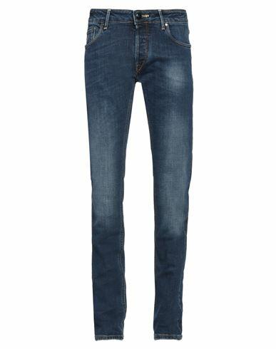 Hand Picked Man Jeans Blue Cotton, Elastane Cover