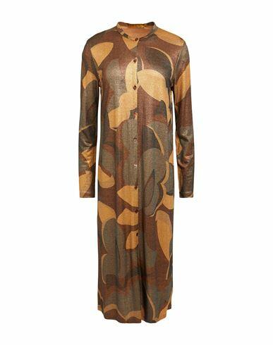 Siyu Woman Midi dress Ocher Viscose, Polyamide, Polyester Cover