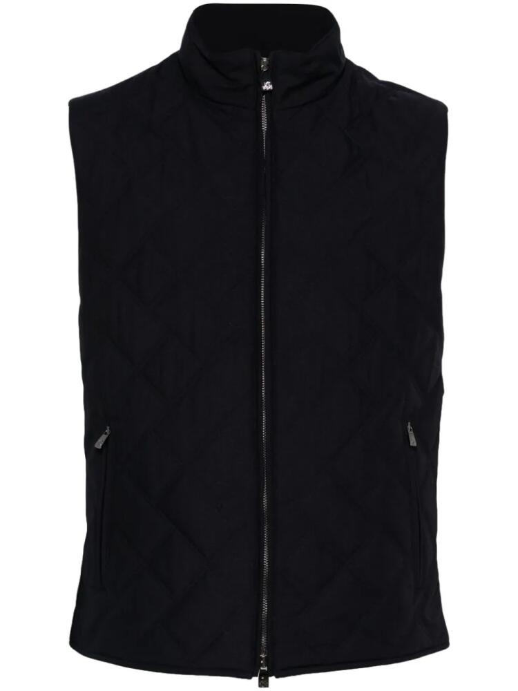 Corneliani quilted gilet - Blue Cover