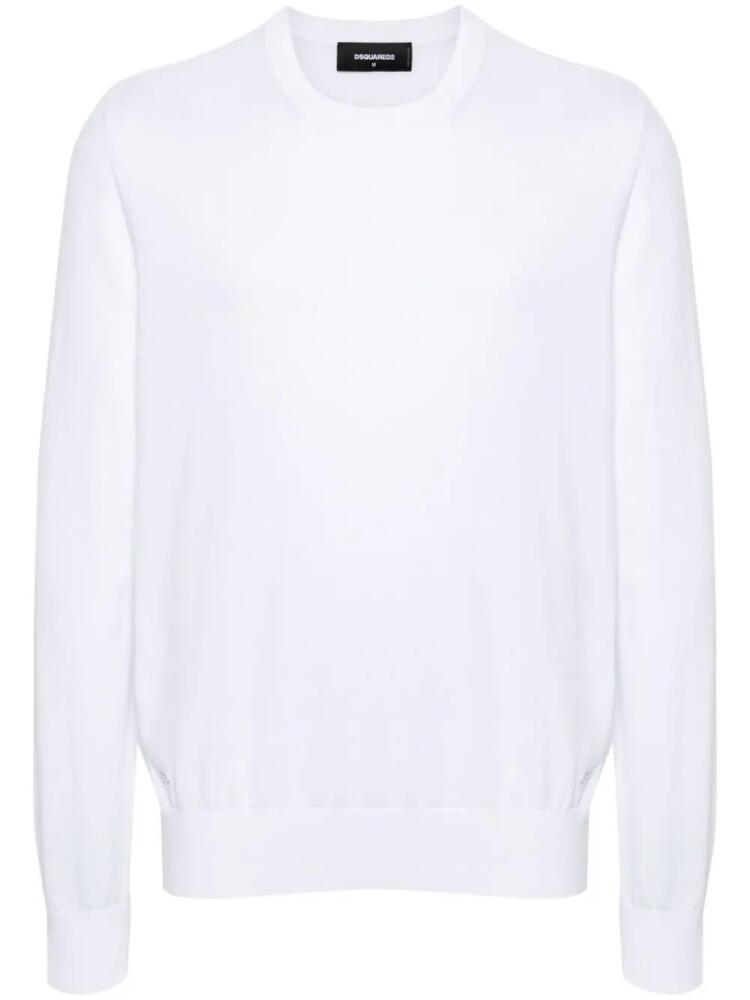 DSQUARED2 logo-plaque jumper - White Cover