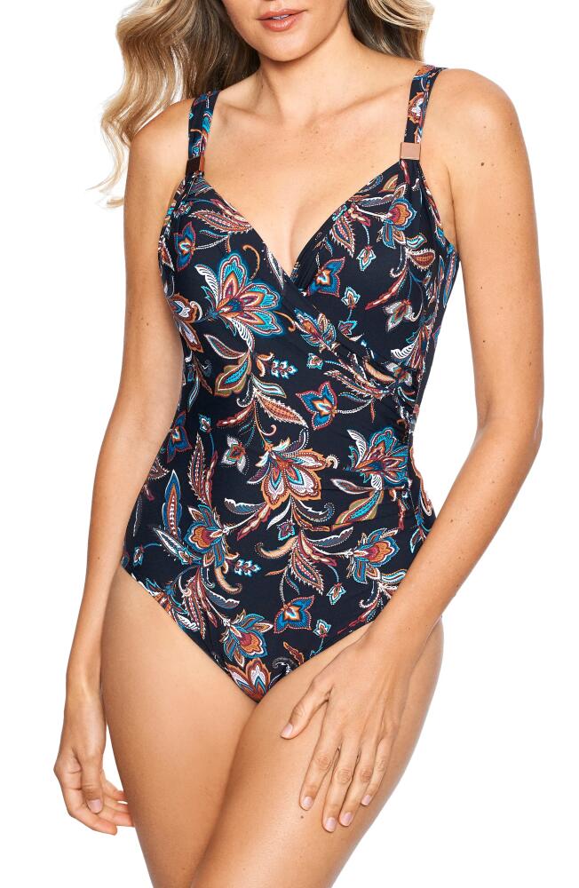 Miraclesuit Scotch Floral Siren One-Piece Swimsuit in Blk/Multi Cover