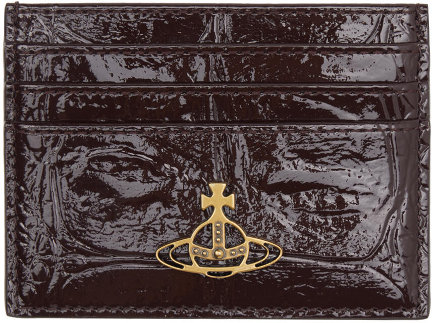 Vivienne Westwood Brown Flat Card Holder Cover