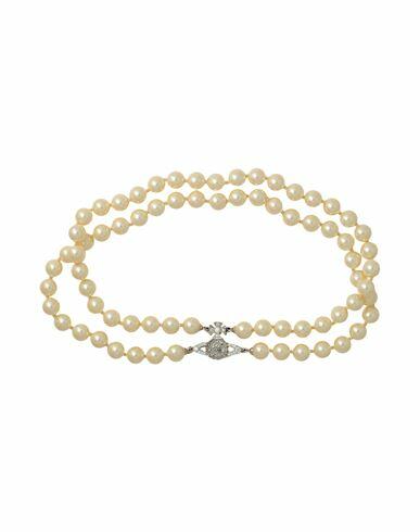 Vivienne Westwood Graziella Pearl Choker Woman Necklace Silver Brass, Glass, Cubic zirconia Cover