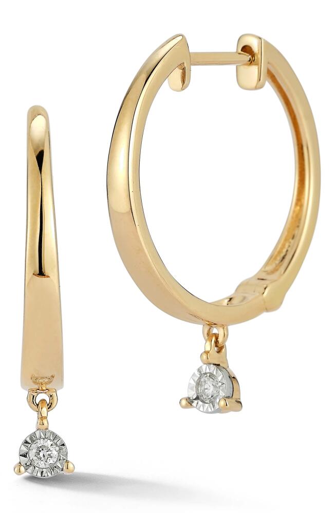 Dana Rebecca Designs Ava Bea Diamond Drop Hoop Earrings in Yellow Gold Cover