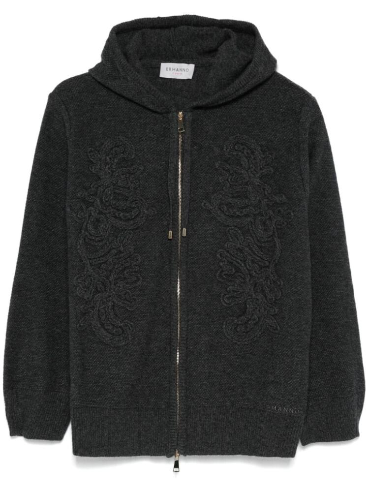 ERMANNO FIRENZE embroidered-motif cardigan - Grey Cover