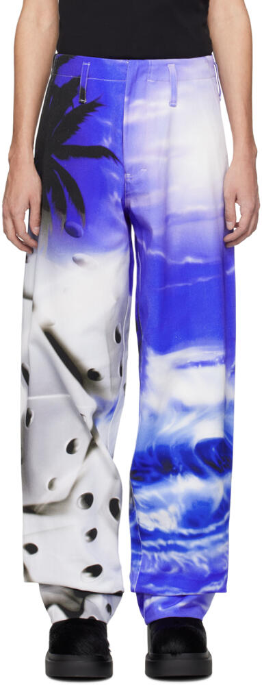 Gerrit Jacob Blue & White Printed Jeans Cover