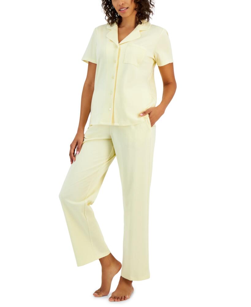 Charter Club Women's 2-Pc. Notched-Collar Pajamas Set, Created for Macy's - Summer Moon Cover