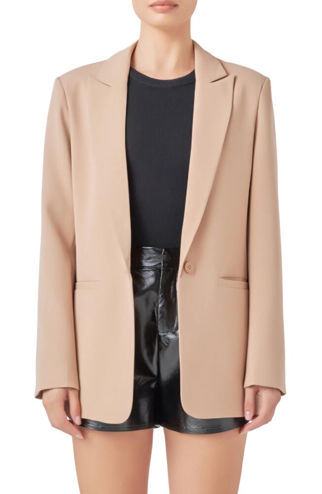 Endless Rose Tailored Single Button Blazer in Khaki Cover