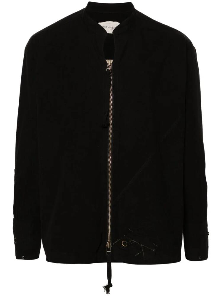 Greg Lauren zip-up cotton shirt jacket - Black Cover