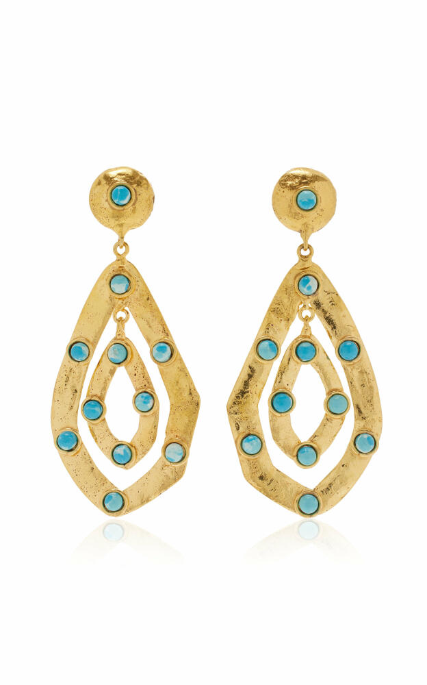 Sylvia Toledano - Ava 22K Gold-Plated Larimar Earrings - Blue - Gifts For Her Cover