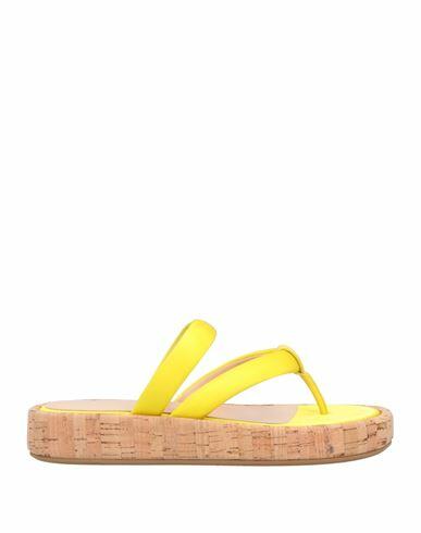 Si Rossi By Sergio Rossi Woman Mules & Clogs Yellow Textile fibers Cover