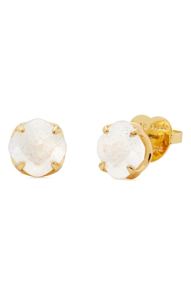 Kate Spade New York pop of joy cubic zirconia stud earrings in Cracked Clear/Gold Cover