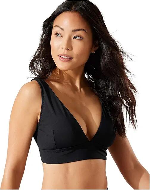 Tommy Bahama Palm Modern Over-the-Shoulder V-Neck Bra (Black) Women's Swimwear Cover