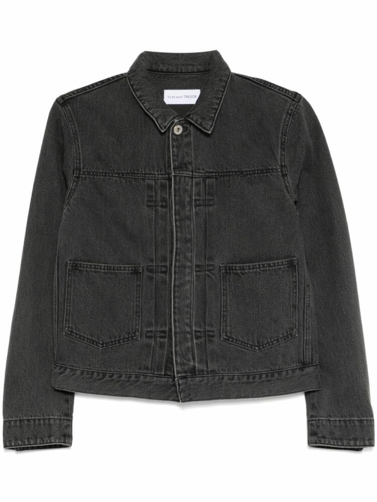 Tu es mon Tresor Emerald denim jacket - Grey Cover