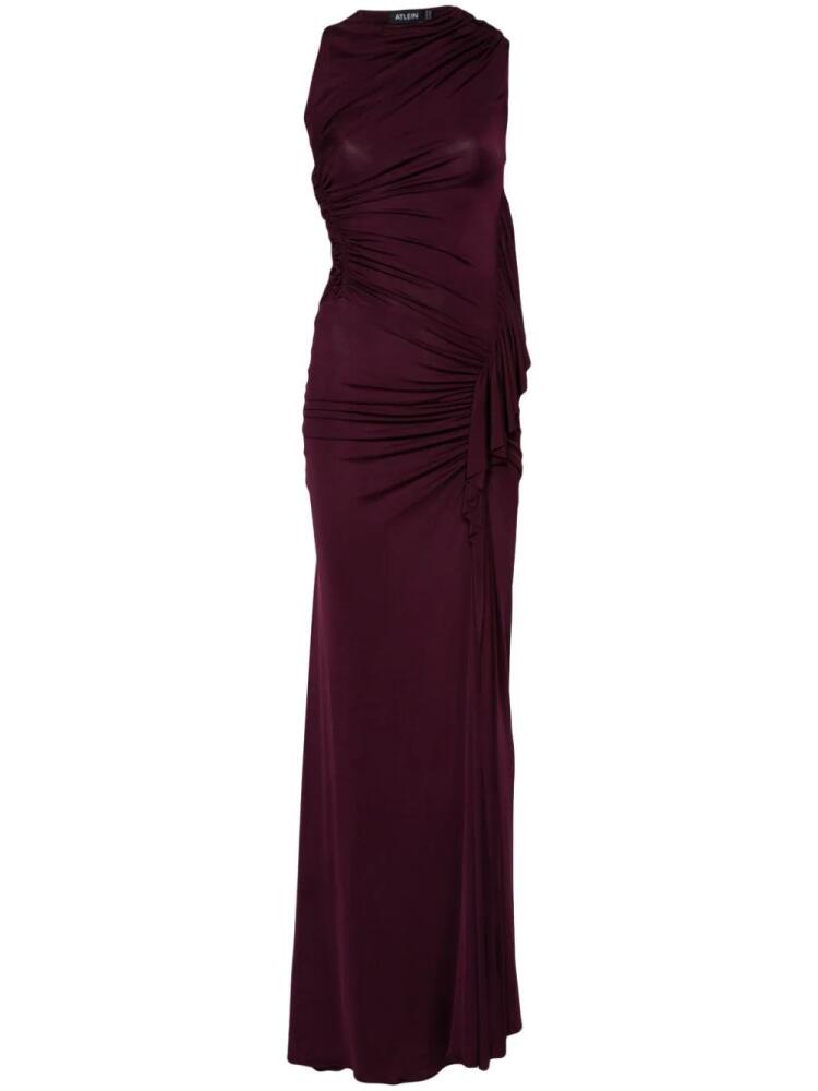 Atlein draped maxi dress - Purple Cover