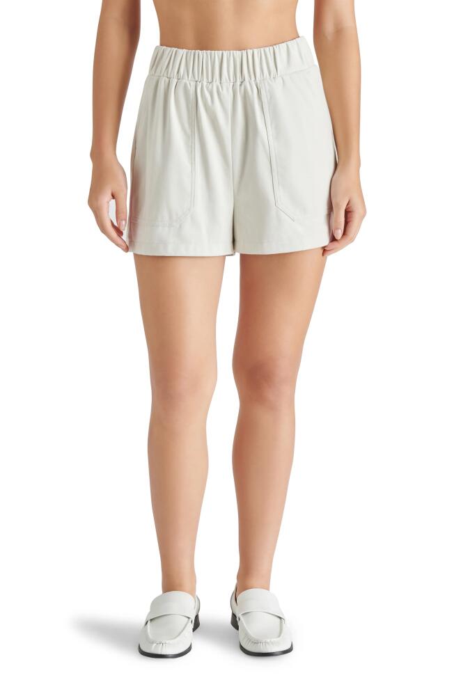 Steve Madden Faux the Record Faux Suede Shorts in Silver Birch Cover