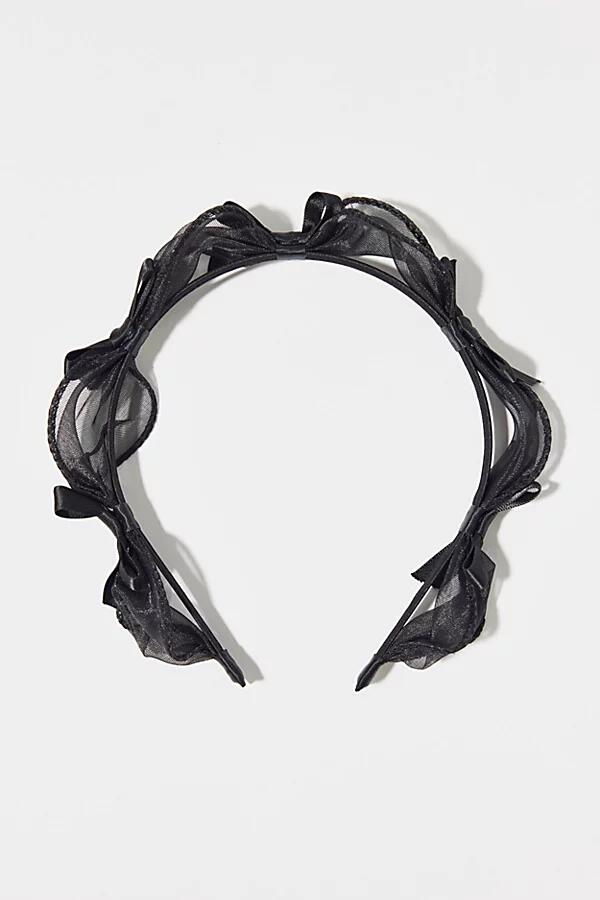 Ribbons & Bows Headband in Black Cover