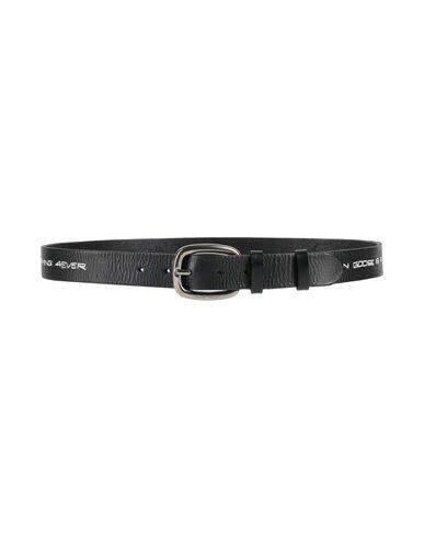 Golden Goose Man Belt Black Leather Cover