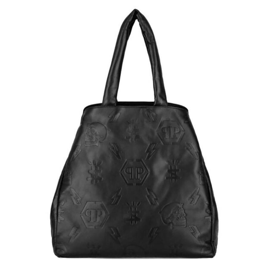 Philipp Plein Embossed Monogram Maxi Leather Tote Bag Cover