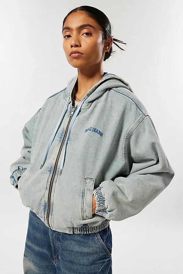 BDG Kelly Zip-Up Hooded Denim Jacket in Blue Cover