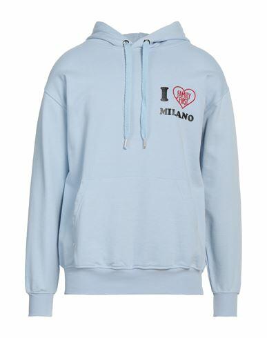 Family First Milano Man Sweatshirt Light blue Cotton Cover