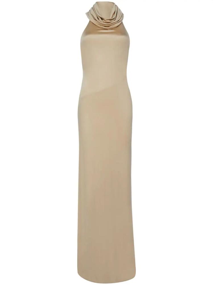 RTA hooded jersey maxi dress - Neutrals Cover