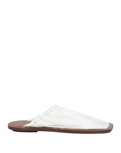 Plan C Woman Mules & Clogs White Leather Cover