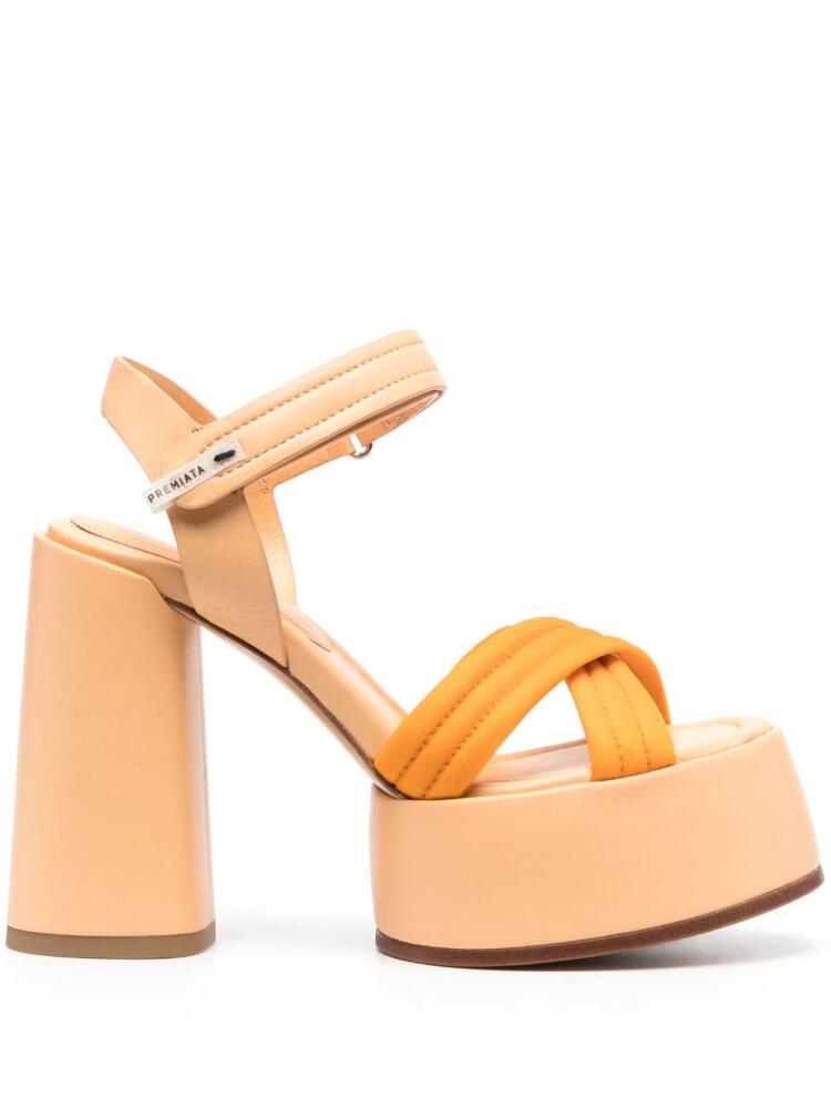 Premiata crossover-strap platform sandals - Orange Cover