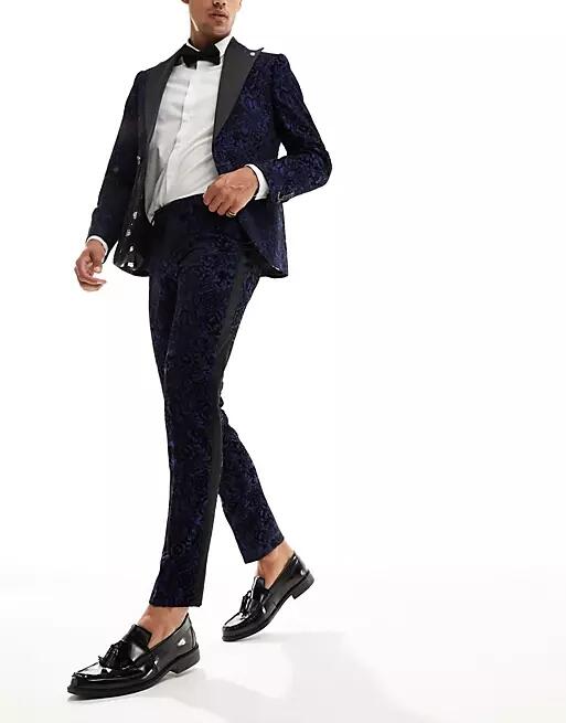 Twisted Tailor arundati suit pants in navy Cover