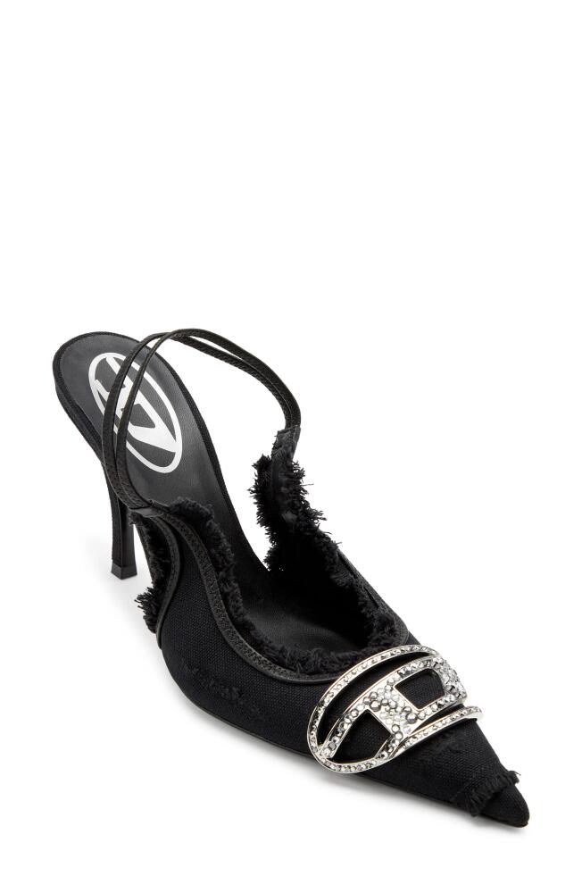 DIESEL Pointed Toe Slingback Pump in Black Cover