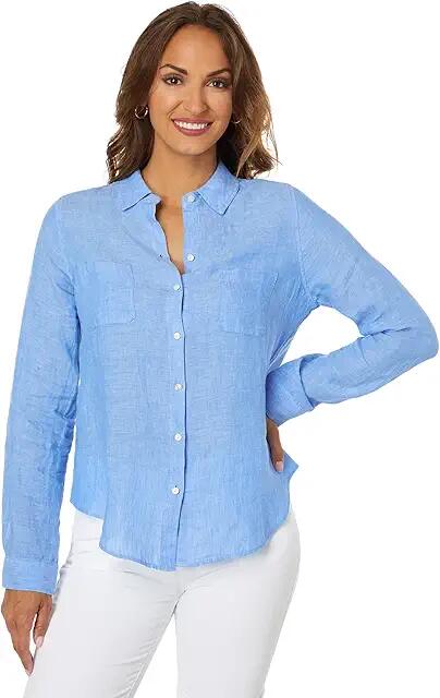 Lilly Pulitzer Sea View Button-Down (Beckon Blue) Women's Clothing Cover