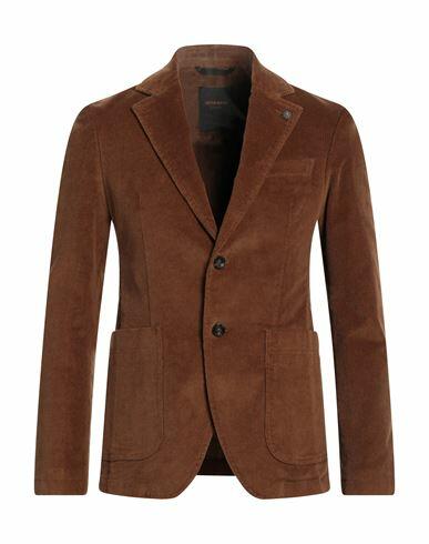 Officina 36 Man Blazer Brown Cotton, Elastane Cover