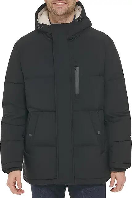 Cole Haan Hooded Puffer (Black) Men's Jacket Cover