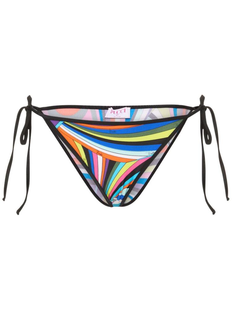 PUCCI Iride Printed Lycra Bikini Bottoms Cover