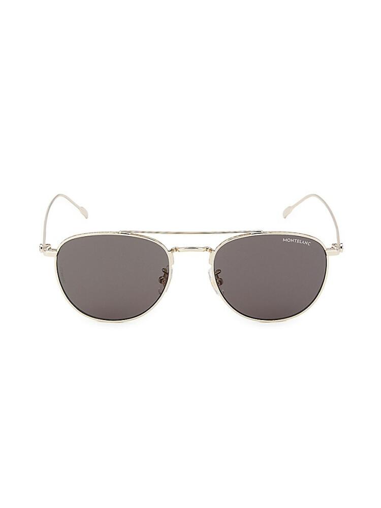 Montblanc Women's 55MM Cat Eye Sunglasses - Grey Gold Cover