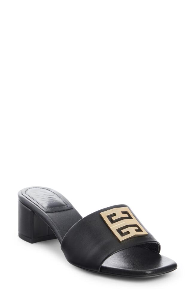 Givenchy 4G Block Heel Slide Sandal in Black Cover